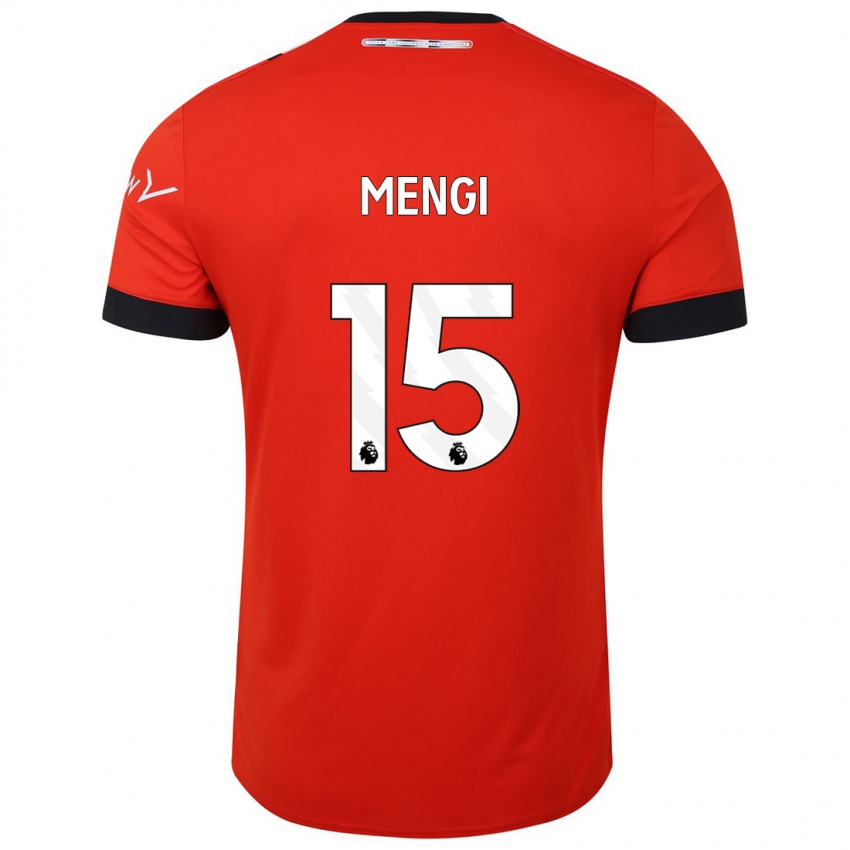 Męski Teden Mengi #15 Czerwony Domowa Koszulka 2023/24 Koszulki Klubowe