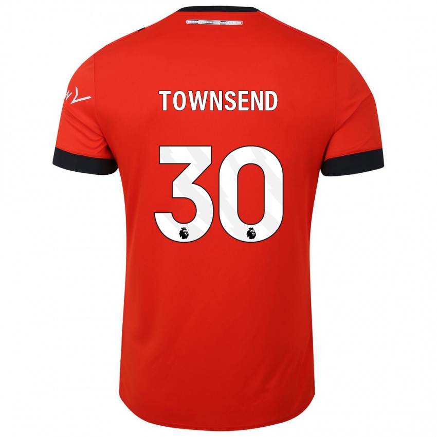 Męski Andros Townsend #30 Czerwony Domowa Koszulka 2023/24 Koszulki Klubowe