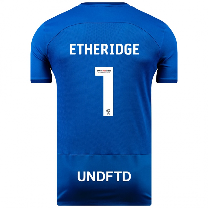Męski Neil Etheridge #1 Niebieski Domowa Koszulka 2023/24 Koszulki Klubowe