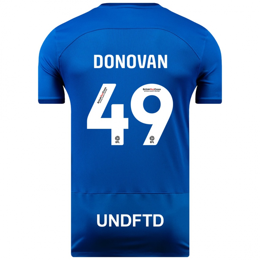 Męski Romelle Donovan #49 Niebieski Domowa Koszulka 2023/24 Koszulki Klubowe