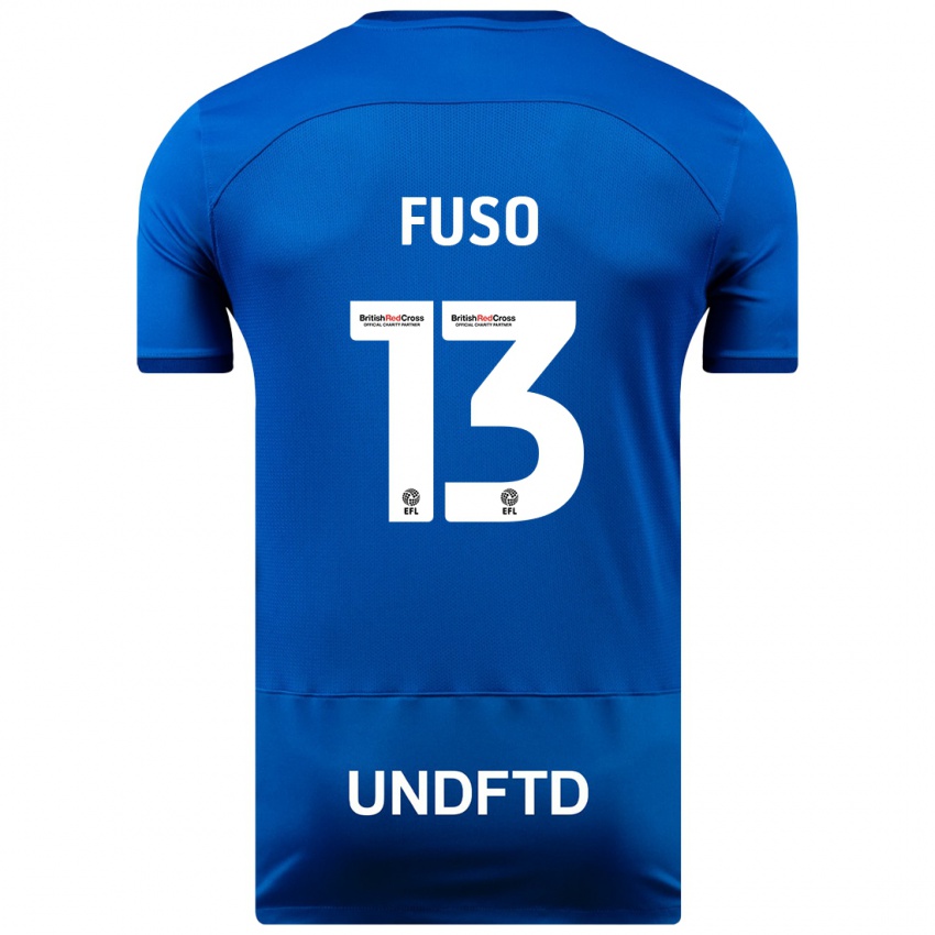 Męski Ivana Fuso #13 Niebieski Domowa Koszulka 2023/24 Koszulki Klubowe