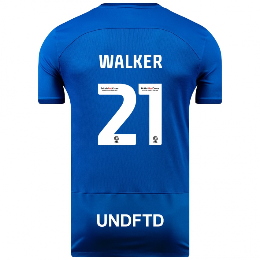 Męski Claudia Walker #21 Niebieski Domowa Koszulka 2023/24 Koszulki Klubowe