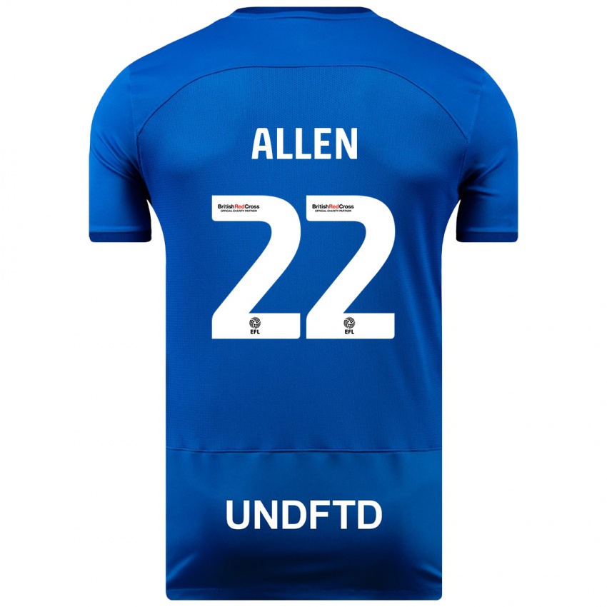 Męski Remi Allen #22 Niebieski Domowa Koszulka 2023/24 Koszulki Klubowe
