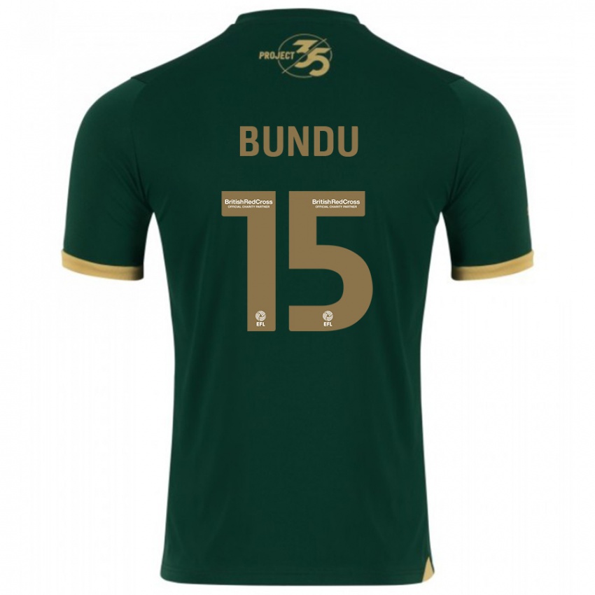 Męski Mustapha Bundu #15 Zielony Domowa Koszulka 2023/24 Koszulki Klubowe