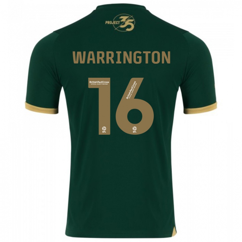 Męski Lewis Warrington #16 Zielony Domowa Koszulka 2023/24 Koszulki Klubowe