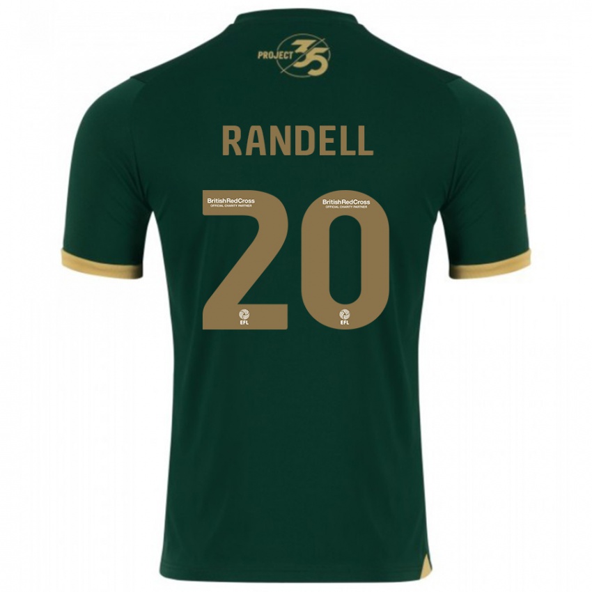 Męski Adam Randell #20 Zielony Domowa Koszulka 2023/24 Koszulki Klubowe