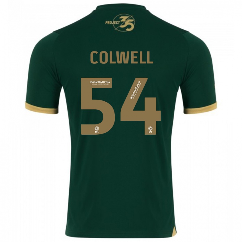 Męski Lewis Colwell #54 Zielony Domowa Koszulka 2023/24 Koszulki Klubowe