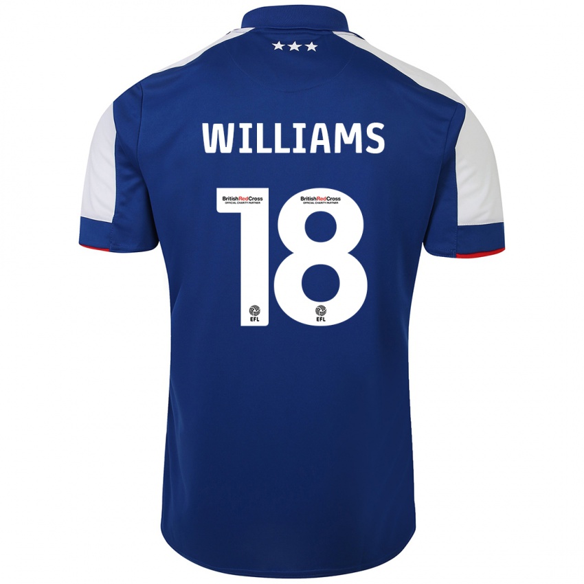Męski Brandon Williams #18 Niebieski Domowa Koszulka 2023/24 Koszulki Klubowe