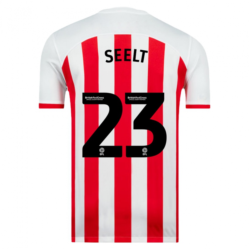 Męski Jenson Seelt #23 Biały Domowa Koszulka 2023/24 Koszulki Klubowe