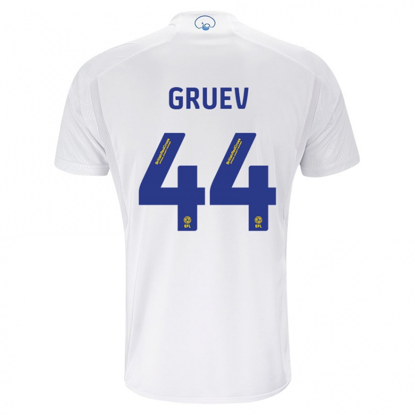 Męski Ilia Gruev #44 Biały Domowa Koszulka 2023/24 Koszulki Klubowe
