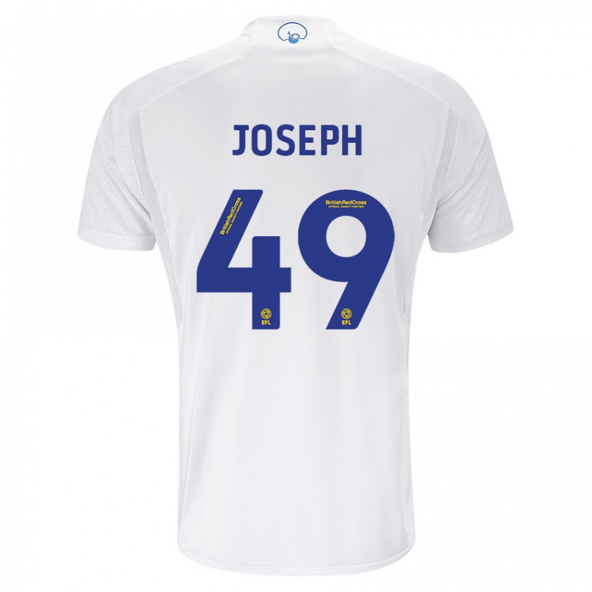 Męski Mateo Joseph #49 Biały Domowa Koszulka 2023/24 Koszulki Klubowe