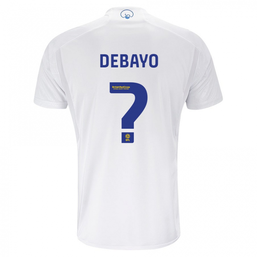 Męski James Debayo #0 Biały Domowa Koszulka 2023/24 Koszulki Klubowe