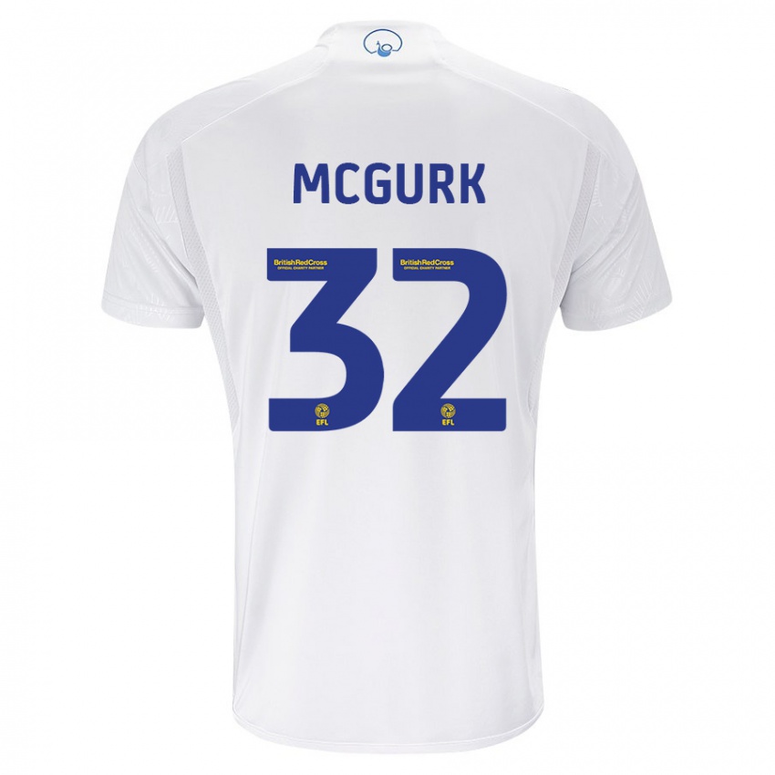 Męski Sean Mcgurk #32 Biały Domowa Koszulka 2023/24 Koszulki Klubowe