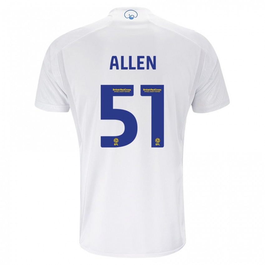Męski Charlie Allen #51 Biały Domowa Koszulka 2023/24 Koszulki Klubowe