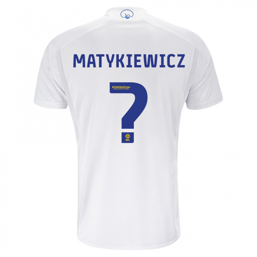 Męski Luke Matykiewicz #0 Biały Domowa Koszulka 2023/24 Koszulki Klubowe