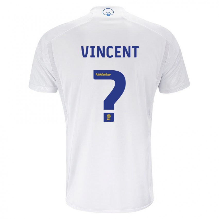 Męski Harvey Vincent #0 Biały Domowa Koszulka 2023/24 Koszulki Klubowe