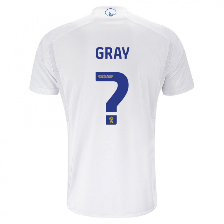 Męski Harry Gray #0 Biały Domowa Koszulka 2023/24 Koszulki Klubowe