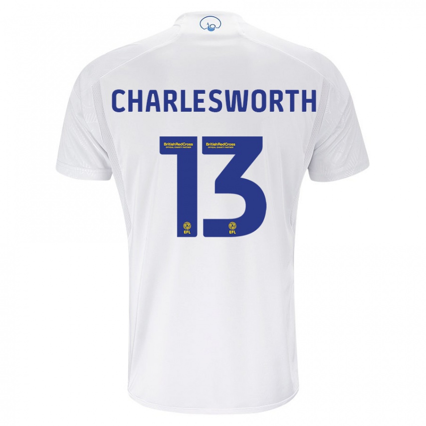 Męski Millie Robshaw-Charlesworth #13 Biały Domowa Koszulka 2023/24 Koszulki Klubowe