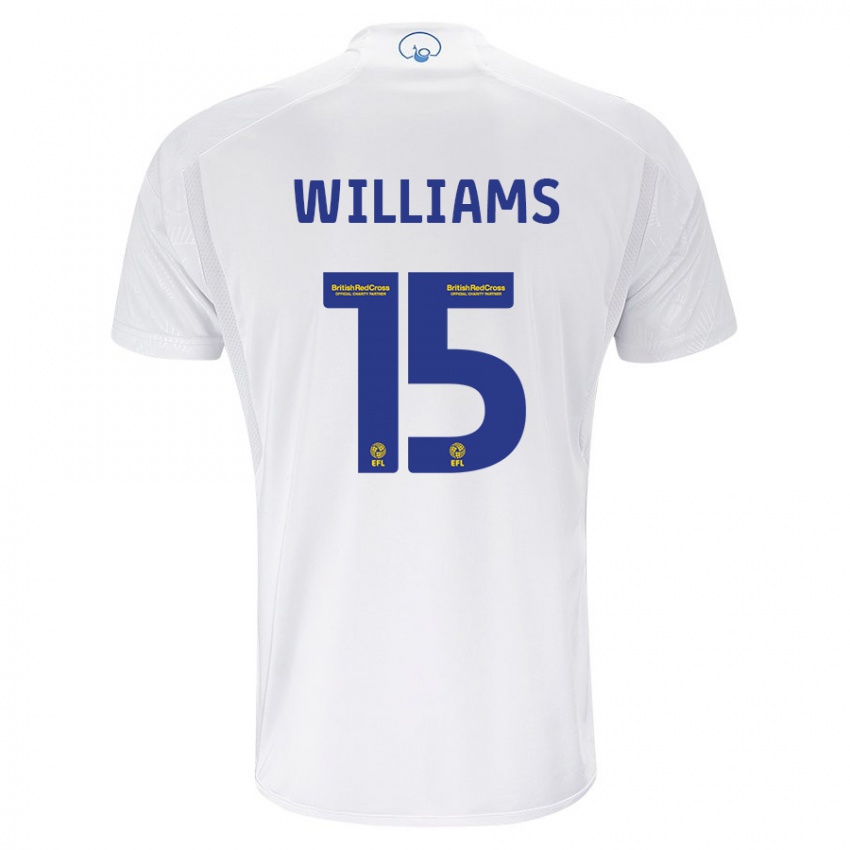 Męski Paige Williams #15 Biały Domowa Koszulka 2023/24 Koszulki Klubowe
