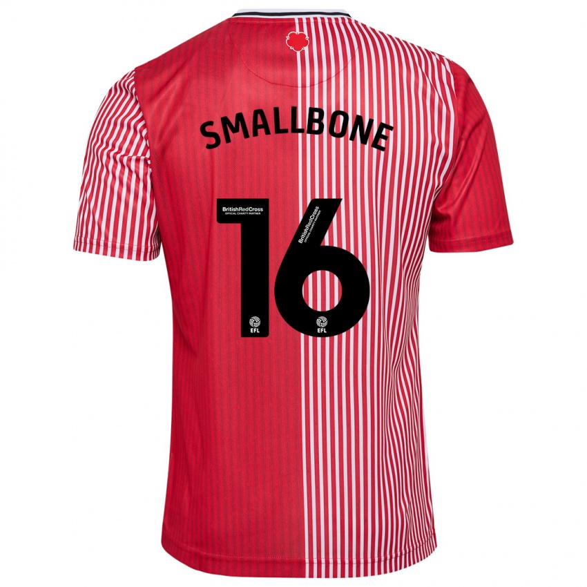 Męski Will Smallbone #16 Czerwony Domowa Koszulka 2023/24 Koszulki Klubowe