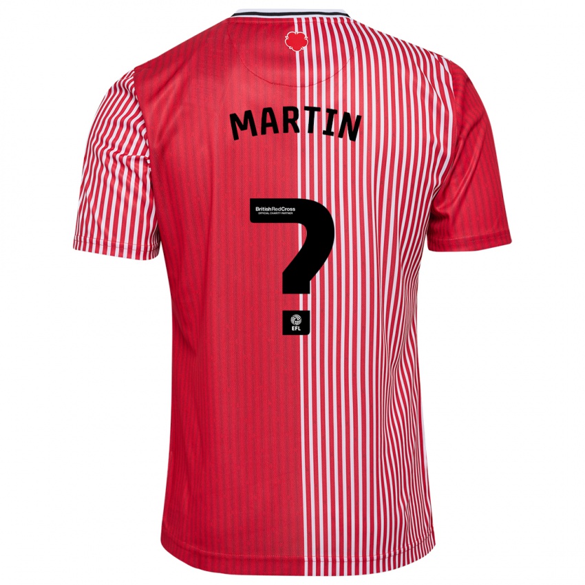 Męski James Martin #0 Czerwony Domowa Koszulka 2023/24 Koszulki Klubowe