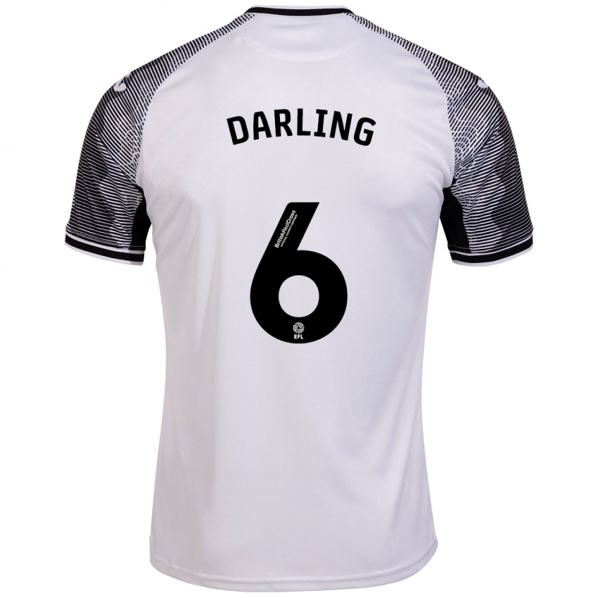Męski Harry Darling #6 Biały Domowa Koszulka 2023/24 Koszulki Klubowe