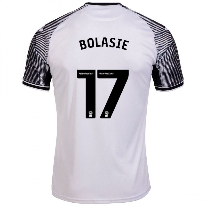 Męski Yannick Bolasie #17 Biały Domowa Koszulka 2023/24 Koszulki Klubowe