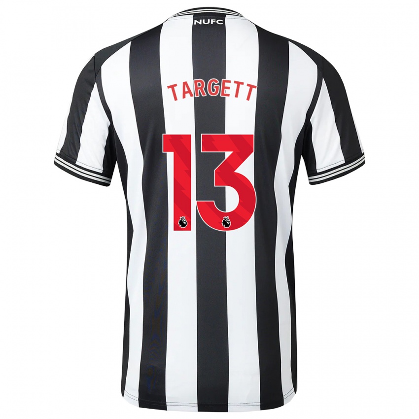Męski Matt Targett #13 Czarny Biały Domowa Koszulka 2023/24 Koszulki Klubowe