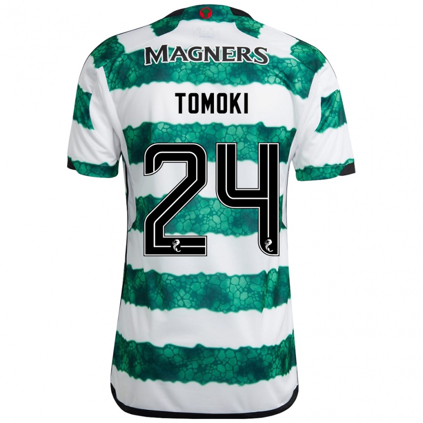 Męski Tomoki Iwata #24 Zielony Domowa Koszulka 2023/24 Koszulki Klubowe