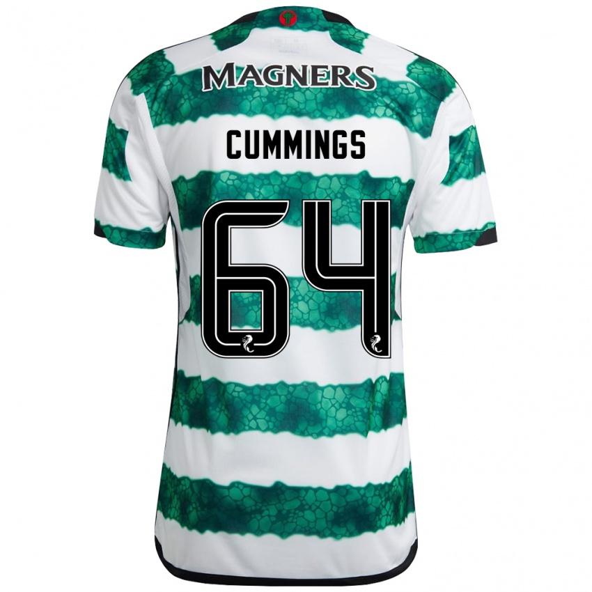 Męski Daniel Cummings #64 Zielony Domowa Koszulka 2023/24 Koszulki Klubowe