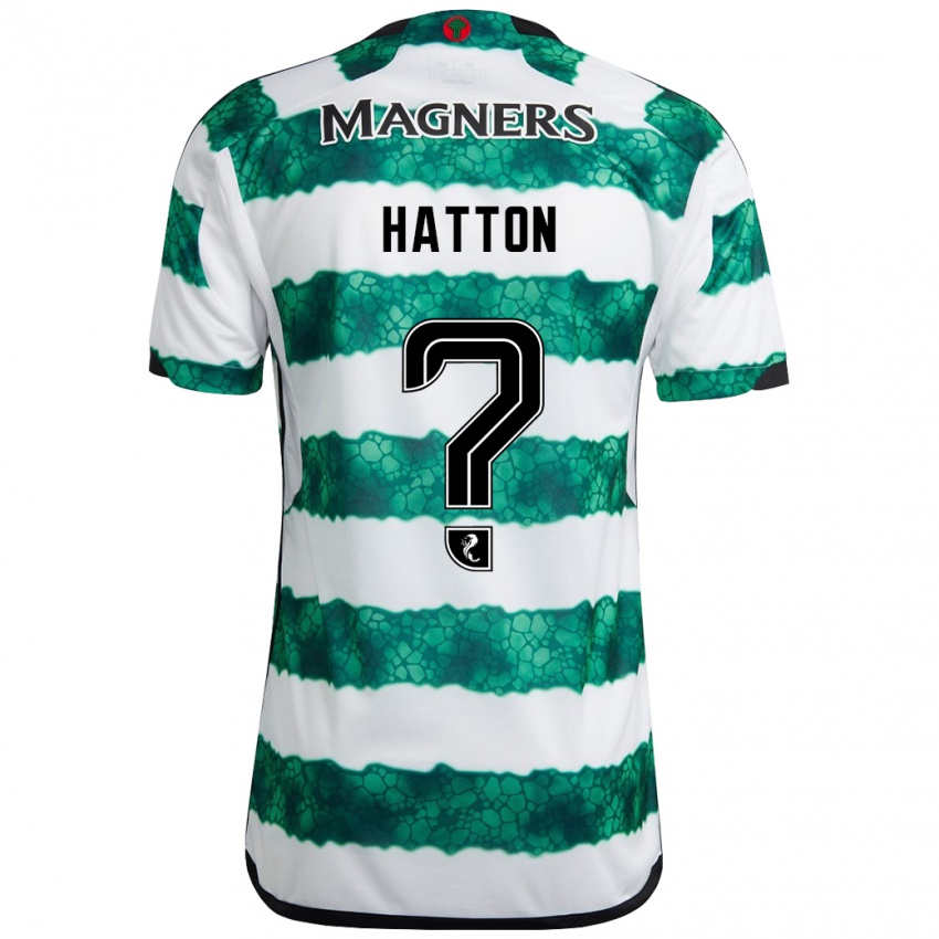 Męski Thomas Hatton #0 Zielony Domowa Koszulka 2023/24 Koszulki Klubowe