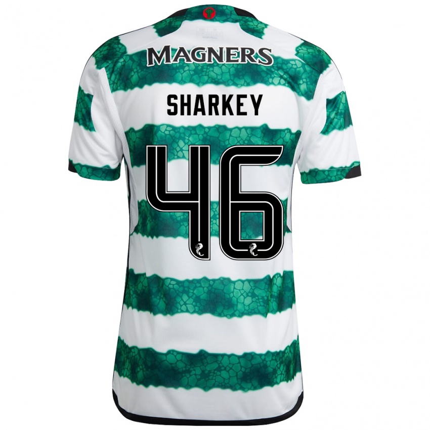 Męski Amy Sharkey #46 Zielony Domowa Koszulka 2023/24 Koszulki Klubowe