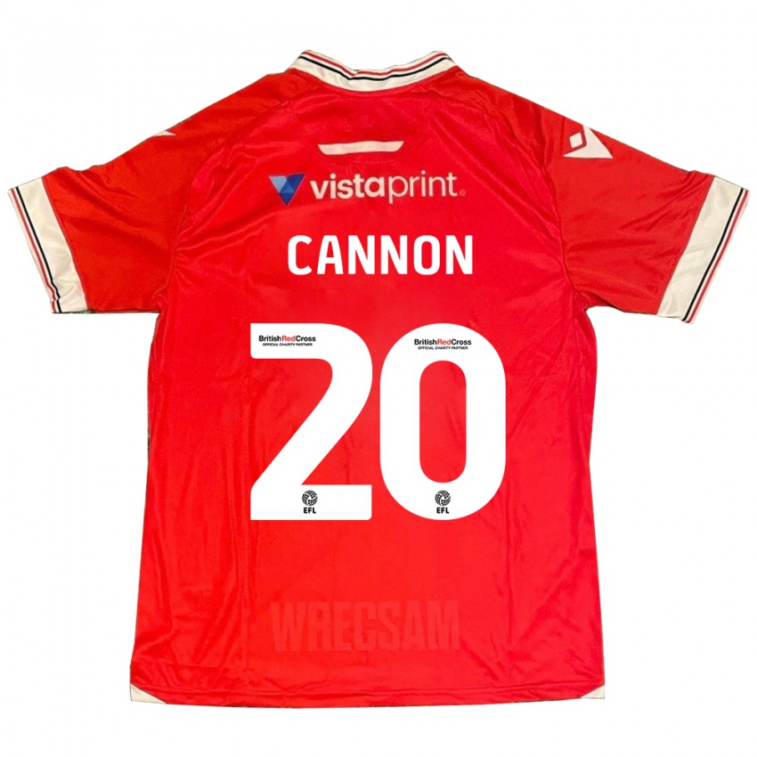 Męski Andy Cannon #20 Czerwony Domowa Koszulka 2023/24 Koszulki Klubowe