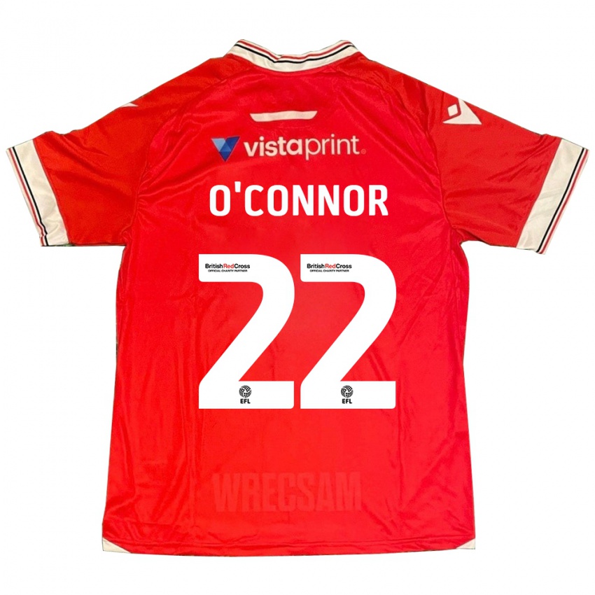 Męski Thomas O'connor #22 Czerwony Domowa Koszulka 2023/24 Koszulki Klubowe