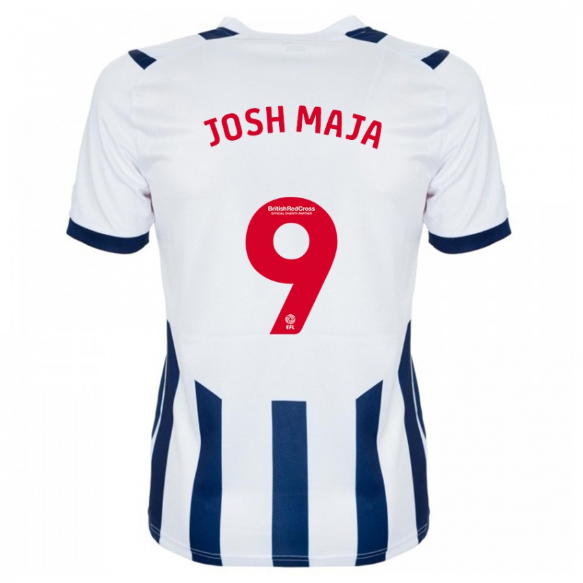 Męski Josh Maja #9 Biały Domowa Koszulka 2023/24 Koszulki Klubowe