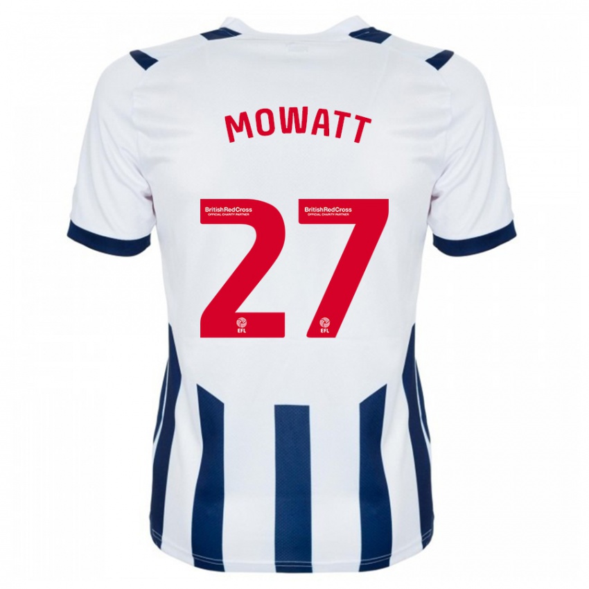 Męski Alex Mowatt #27 Biały Domowa Koszulka 2023/24 Koszulki Klubowe