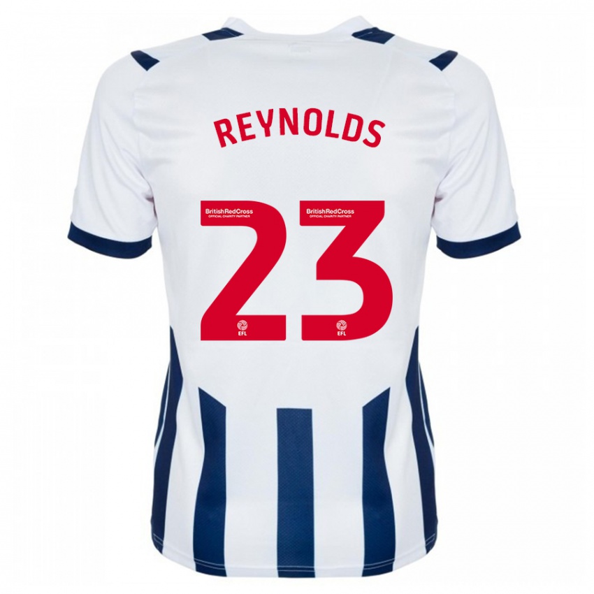 Męski Taylor Reynolds #23 Biały Domowa Koszulka 2023/24 Koszulki Klubowe