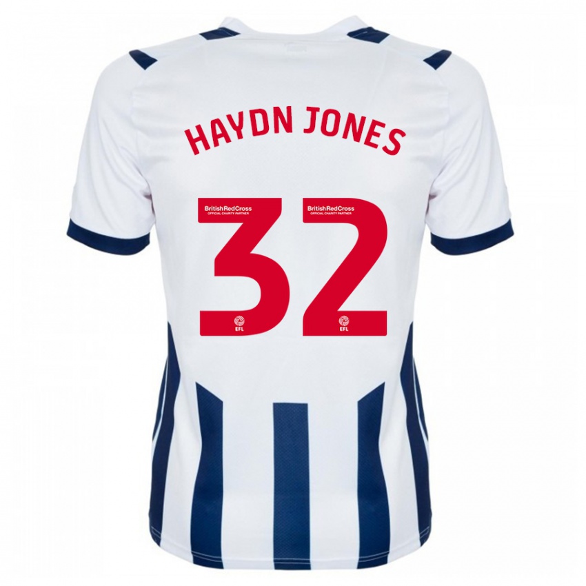 Męski Mackenzie Haydn Jones #32 Biały Domowa Koszulka 2023/24 Koszulki Klubowe