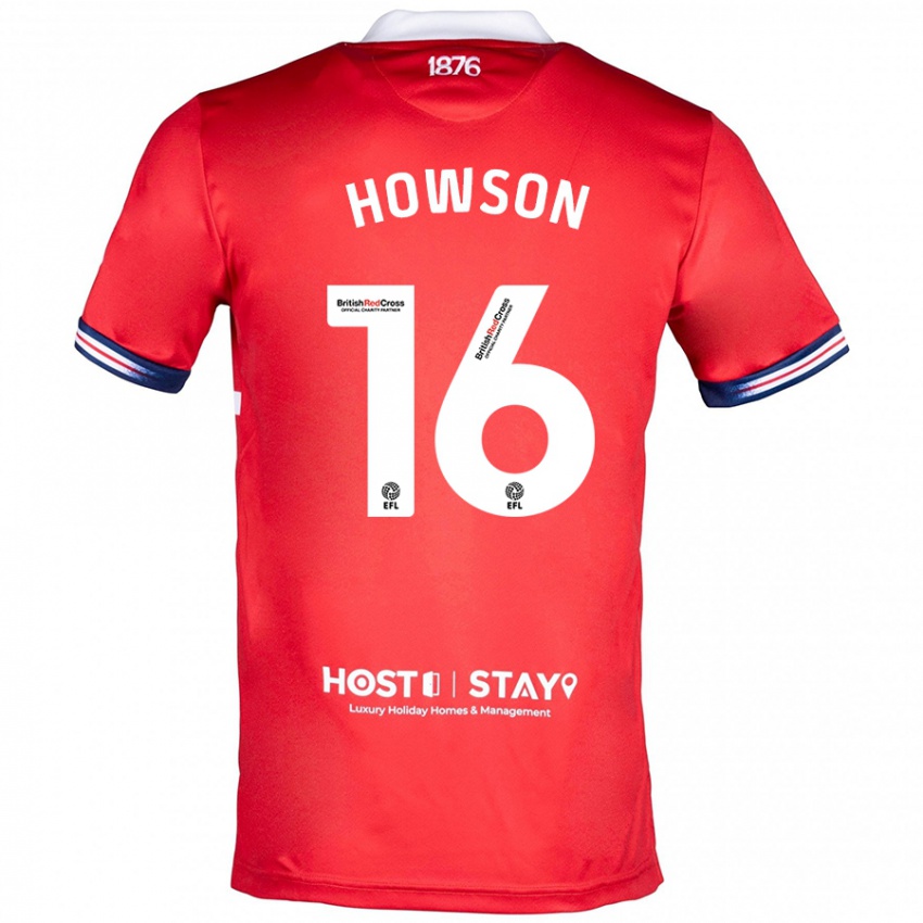 Męski Jonathan Howson #16 Czerwony Domowa Koszulka 2023/24 Koszulki Klubowe