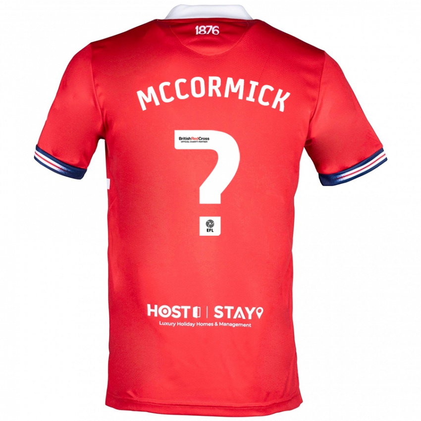 Męski George Mccormick #0 Czerwony Domowa Koszulka 2023/24 Koszulki Klubowe