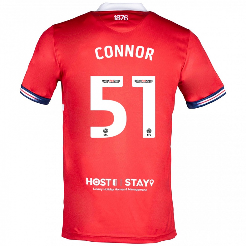 Męski Shea Connor #51 Czerwony Domowa Koszulka 2023/24 Koszulki Klubowe