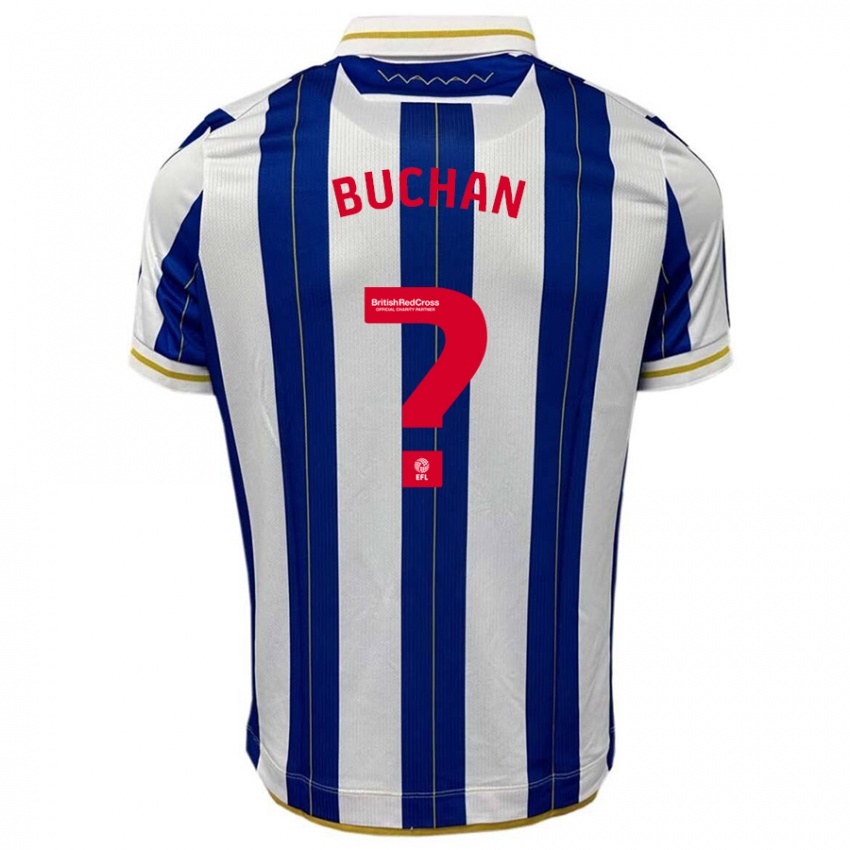 Męski Jay Buchan #0 Niebiesko Biały Domowa Koszulka 2023/24 Koszulki Klubowe