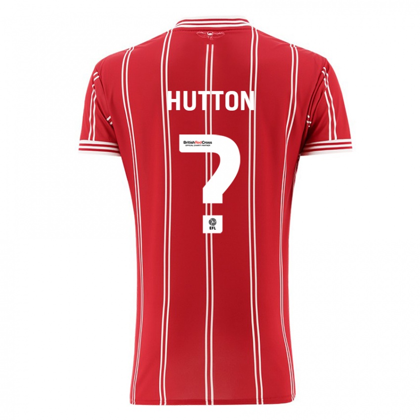 Męski Callum Hutton #0 Czerwony Domowa Koszulka 2023/24 Koszulki Klubowe