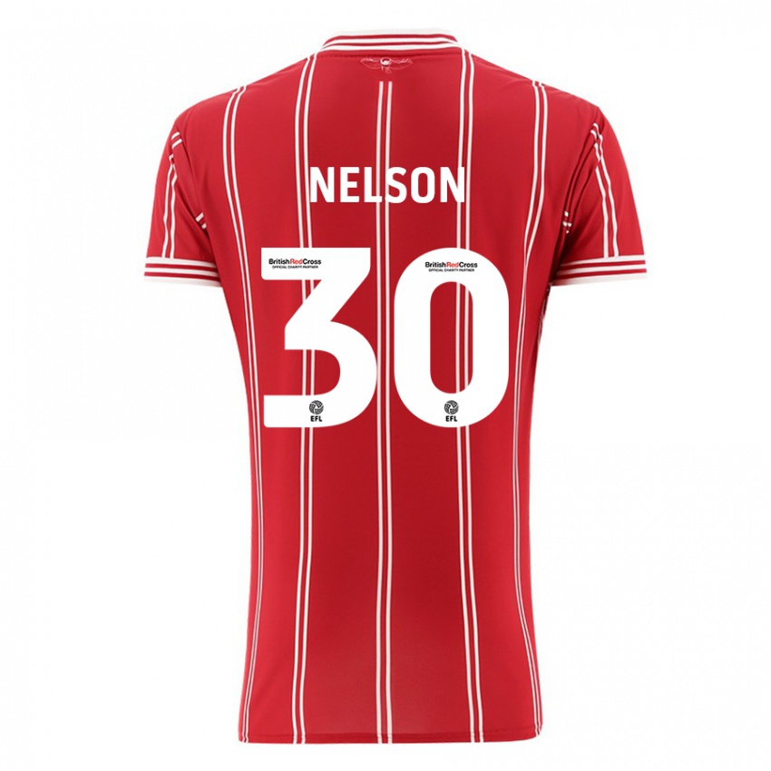 Męski Raekwon Nelson #30 Czerwony Domowa Koszulka 2023/24 Koszulki Klubowe