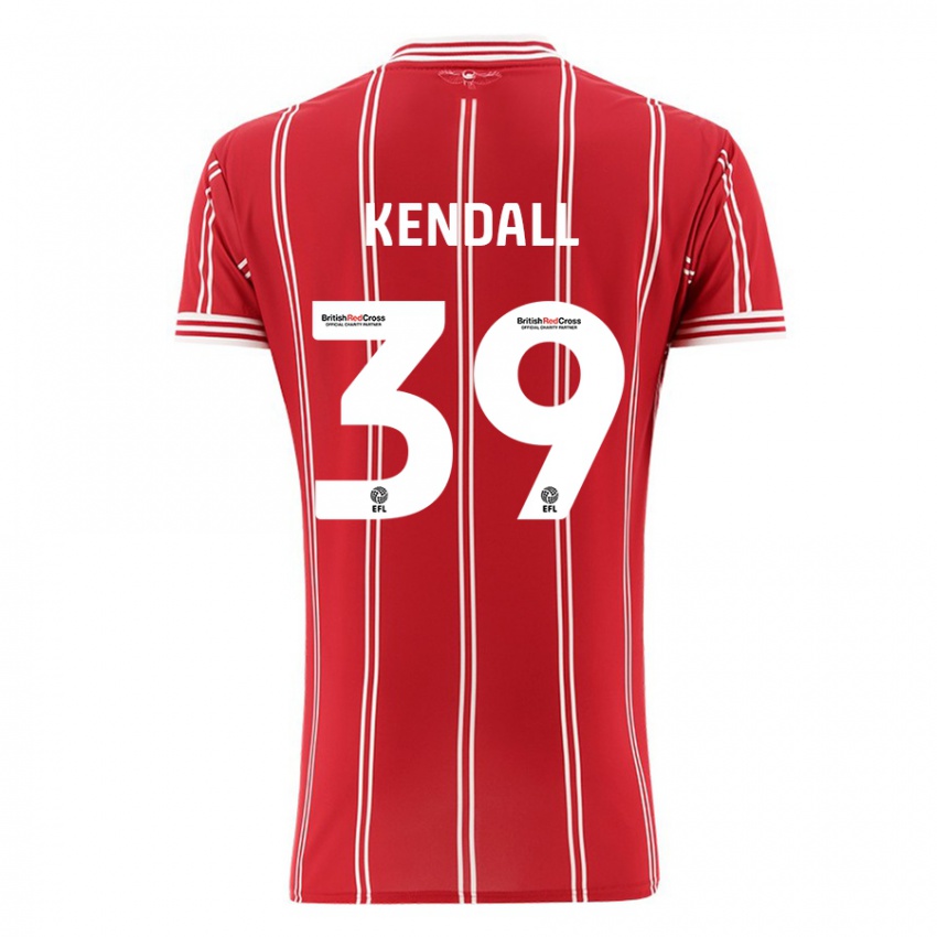 Męski Maya Kendall #39 Czerwony Domowa Koszulka 2023/24 Koszulki Klubowe