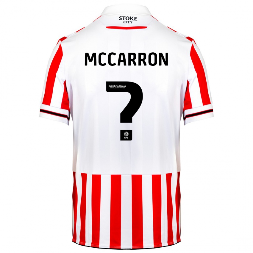 Męski Liam Mccarron #0 Czerwony Biały Domowa Koszulka 2023/24 Koszulki Klubowe