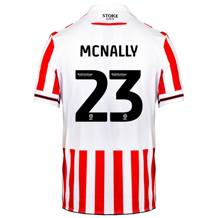 Męski Luke Mcnally #23 Czerwony Biały Domowa Koszulka 2023/24 Koszulki Klubowe