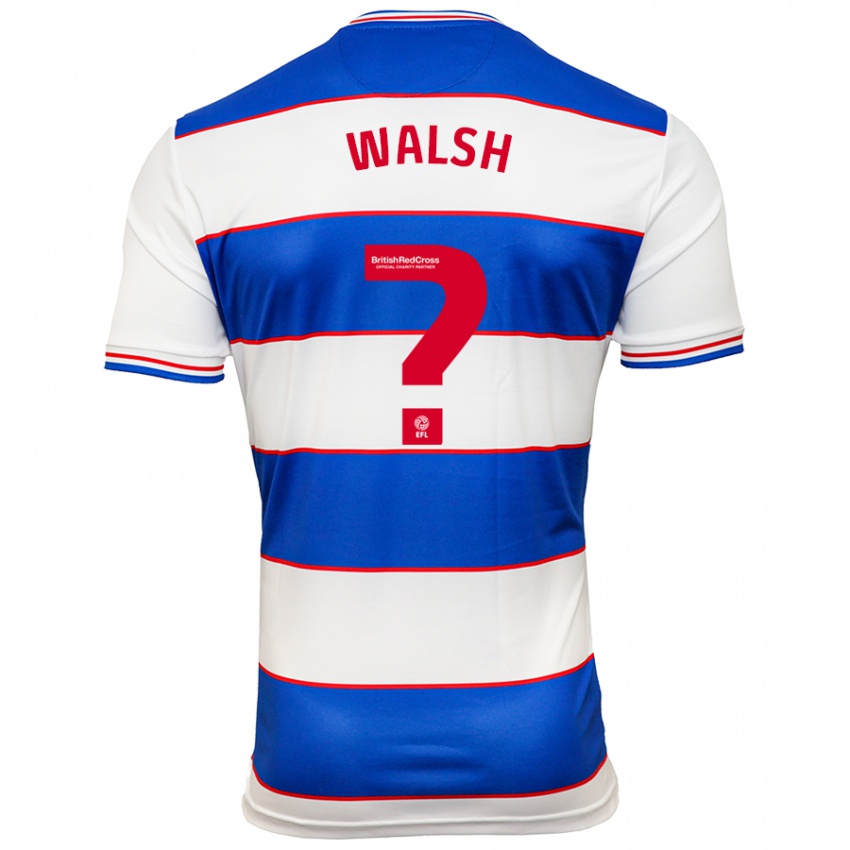 Męski Joe Walsh #0 Biało Niebieski Domowa Koszulka 2023/24 Koszulki Klubowe