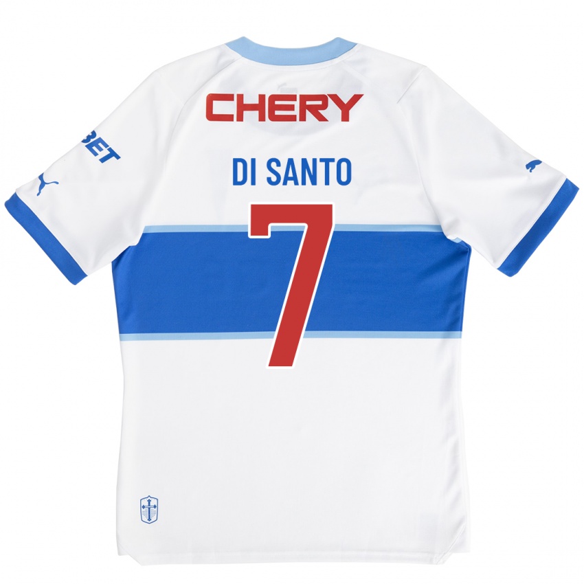 Męski Franco Di Santo #7 Biały Domowa Koszulka 2023/24 Koszulki Klubowe