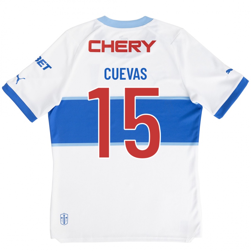 Męski Cristian Cuevas #15 Biały Domowa Koszulka 2023/24 Koszulki Klubowe